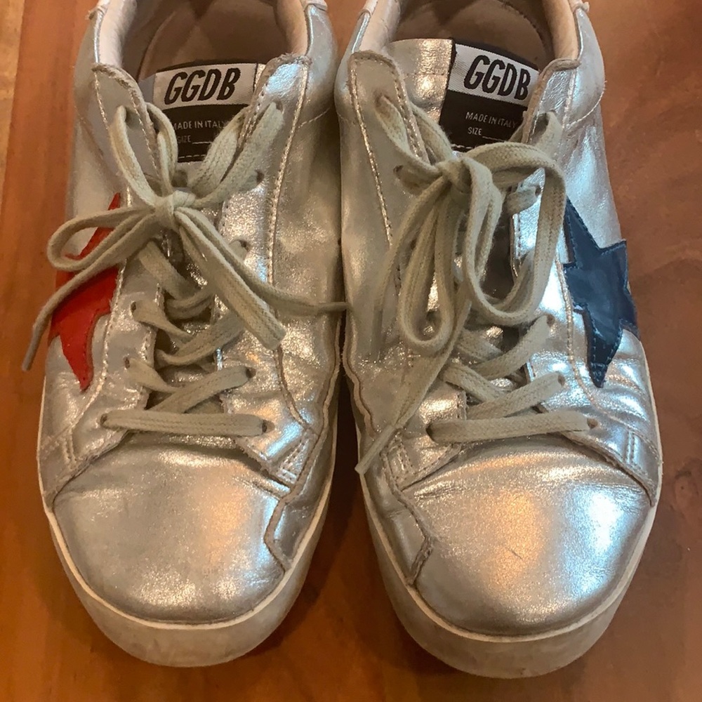 Metallic Golden Goose sneakers